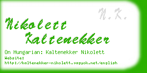 nikolett kaltenekker business card